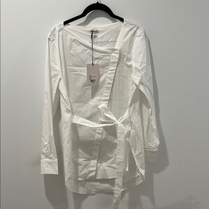 Cuyana Poplin Asymmetrical Shirt